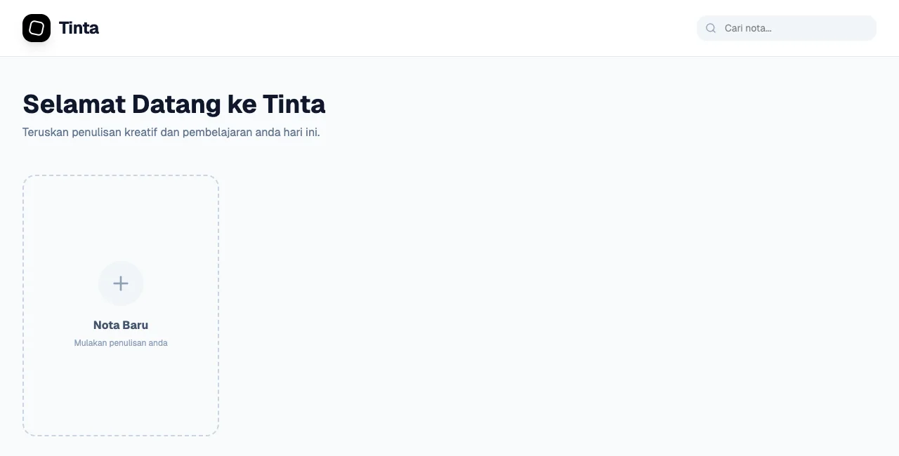 Screenshot sebenar Tinta
